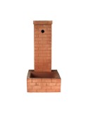 Ground Fountain with Square Terracotta Bricks